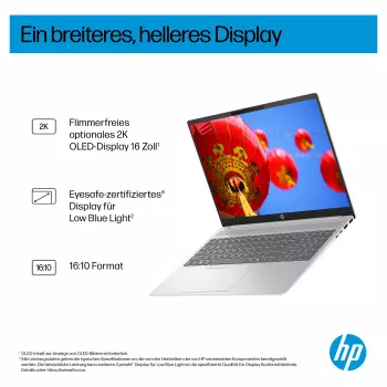 HP OmniBook 5 AI 16-af1450ngx nešiojamasis kompiuteris, 16 colių, Intel Core Ultra 5 225U, 16GB RAM, 512GB SSD, Windows 11 Home