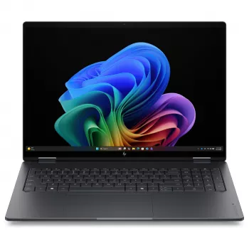 HP OmniBook X Flip 16-cb0475ngx 2-in-1 nešiojamas kompiuteris, 16 colių WQXGA jutiklinis, Intel Core Ultra 7 356H, 32GB RAM, 1TB SSD, Windows 11 Home, vokiška klaviatūra, sidabrinis