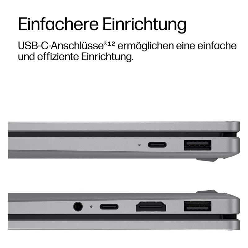HP OmniBook X Flip 16-cc0475ngx 2-in-1 nešiojamasis kompiuteris, AMD Ryzen AI 7 445, 32GB RAM, 1TB SSD, 16 colių jutiklinis ekranas, Windows 11 Home, Natural Silver (vokiška klaviatūra)