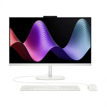 HP OmniStudio 27-cw0450ng All-in-One kompiuteris, 27 colių FHD ekranas, AMD Ryzen AI 5, 16 GB RAM, 512 GB SSD, Windows 11 Home, baltas