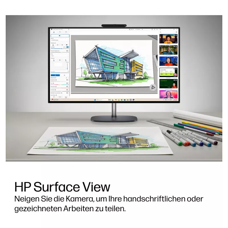HP OmniStudio X 27-cx0471ng 27 colių QHD IPS All-in-One kompiuteris - Intel Core Ultra 7, 24GB DDR5, 1TB SSD, Windows 11 Home