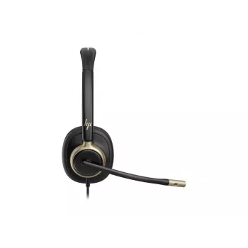 HP Poly Mission 825 Stereo USB Wired Headset su aktyviu triukšmo slopinimu, juoda, sertifikuotas Microsoft Teams, Zoom, Google Meet, Works With Chromebook