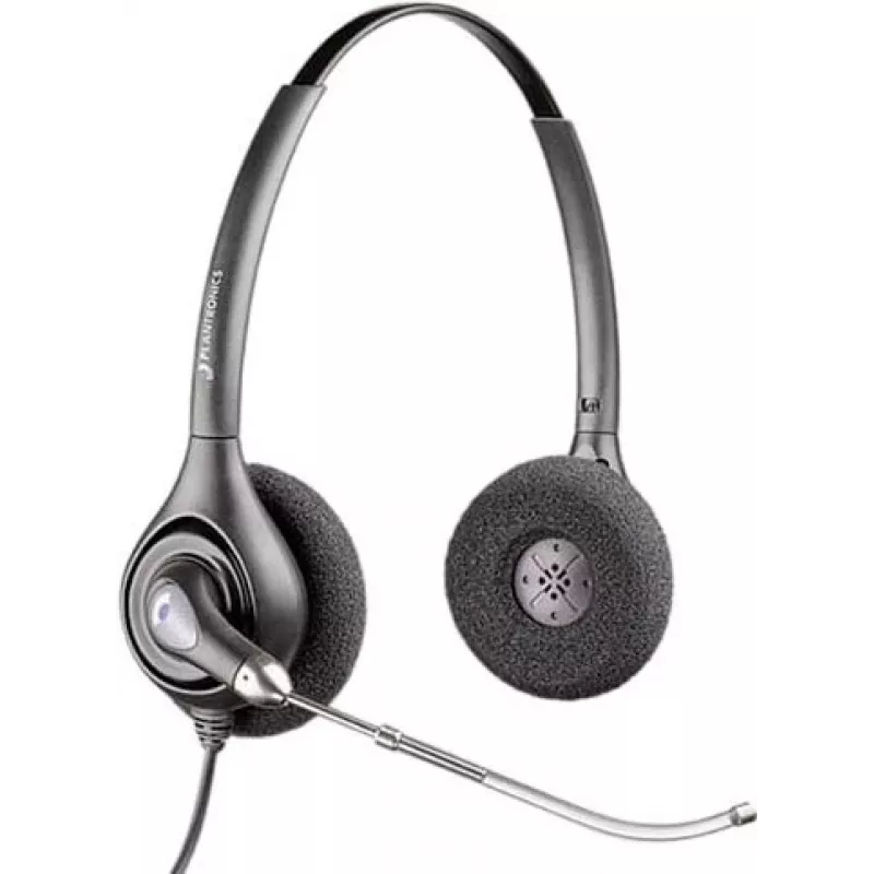 HP POLY Plantronics SupraPlus H261H abipusis plačiajuostis laidinis ausinių rinkinys su triukšmą slopinančiu mikrofonu (87129-02)