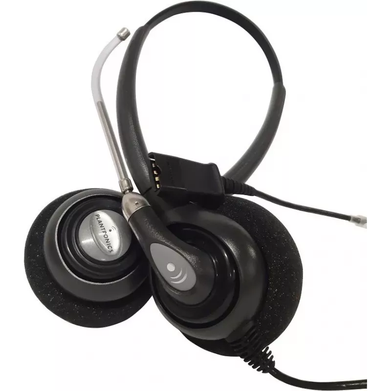 HP POLY Plantronics SupraPlus H261H abipusis plačiajuostis laidinis ausinių rinkinys su triukšmą slopinančiu mikrofonu (87129-02)
