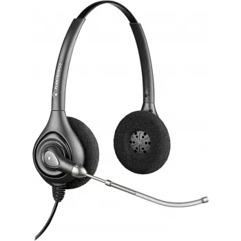 HP POLY Plantronics SupraPlus H261H abipusis plačiajuostis laidinis ausinių rinkinys su triukšmą slopinančiu mikrofonu (87129-02)
