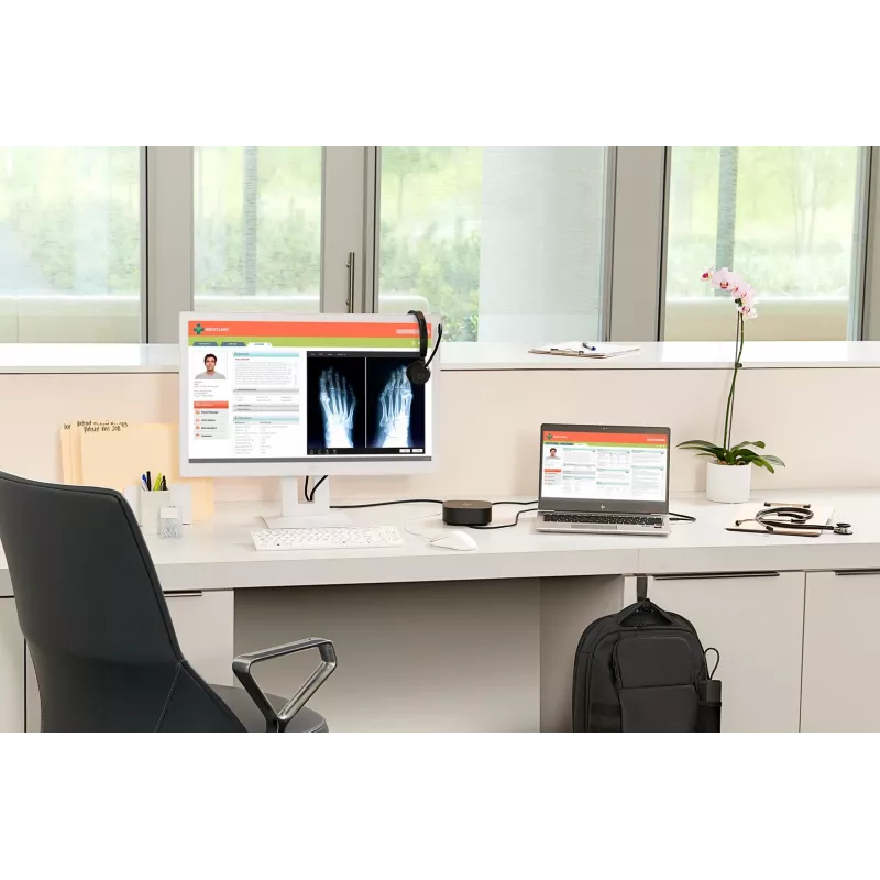 HP USB-C Dock G5 - 8-in-1 dokų stotis su dvigubu 4K, 65W įkrovimu, Gigabit Ethernet ir 4x USB-A prievadais
