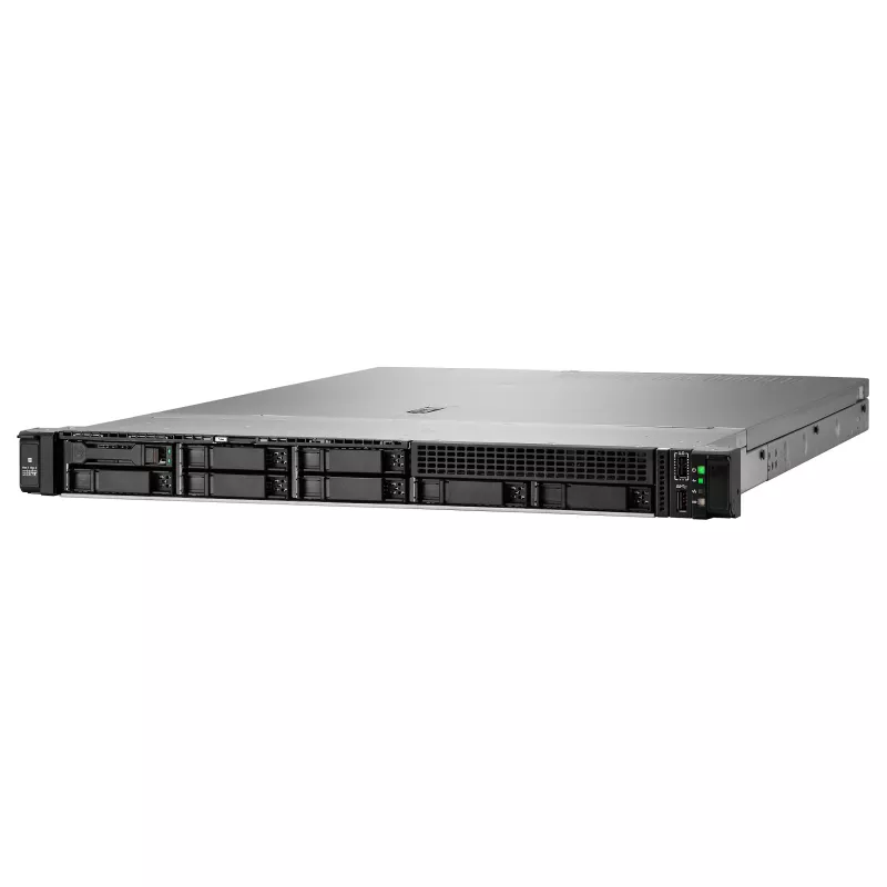 HPE ProLiant DL320 Gen12 1U stovo serveris, Intel Xeon 6505P 2.2GHz 12 branduolių, 64GB DDR5 RAM, 8 SFF karšto keitimo, MR408i-o, 2x1000W