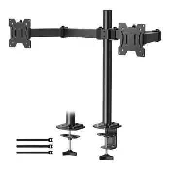 HUANUO Vieno Monitoriaus Laikiklis 13-30 colių HNCM7 - Sukamoji Ranka, Stalo Spaustuvas/Grommet, VESA 75x100, Juoda