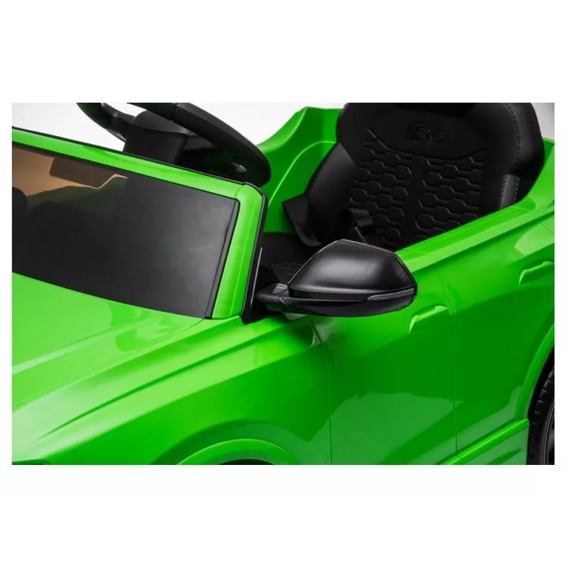 HUAWEI Audi RS Q8 baterijomis varomas automobilis su LED šviesomis, MP3 grotuvu ir nuotolinio valdymo pulteliu, žalias