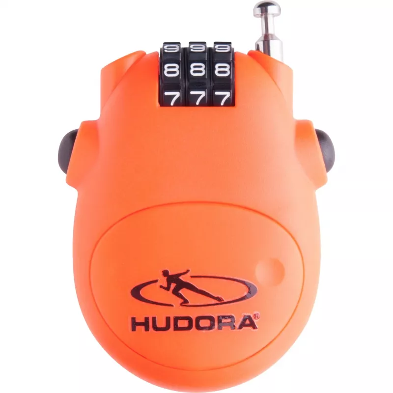 Hudora kabelinė spyna (oranžinė)
