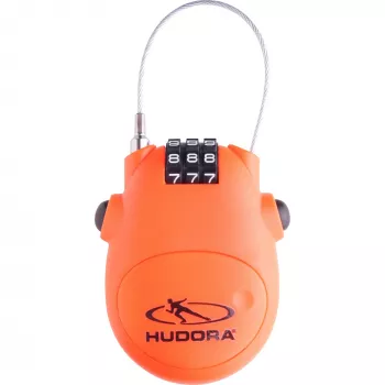 Hudora kabelinė spyna (oranžinė)