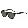 HUGO BOSS BLACK BOSS1626S807 Vyriški Akiniai Nuo Saulės Kvadratiniai Acetato Rėmeliai Juodi Pilki Lęšiai 55mm