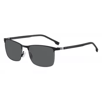 HUGO BOSS BLACK Akiniai nuo saulės BOSS1635STI7 Vyriški acetatinis rėmelis pilki lęšiai 57mm