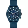HUGO BOSS Vyriškas laikrodis 1513919 46 mm Nerūdijančio plieno korpusas Juodas silikoninis dirželis Chronografas Kvarcinis