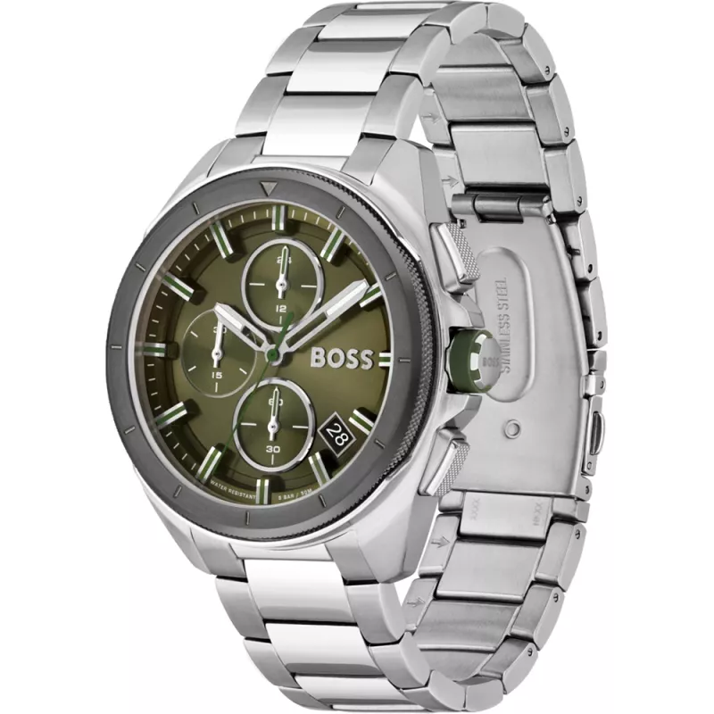HUGO BOSS Vyrų Laikrodis 1513951 44mm Nerūdijantis Plienas Mėlynas Ciferblatas Chronografas