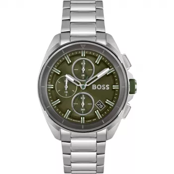 HUGO BOSS Vyrų Laikrodis 1513951 44mm Nerūdijantis Plienas Mėlynas Ciferblatas Chronografas