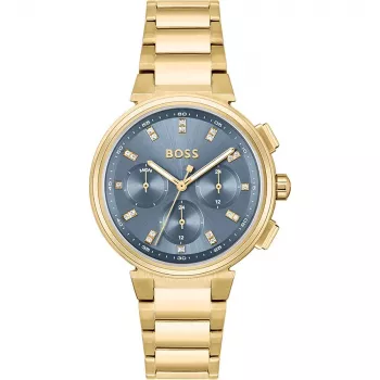 HUGO BOSS Purity moteriškas laikrodis 1502677 38mm nerūdijančio plieno tinklelis sidabrinis ciferblatas