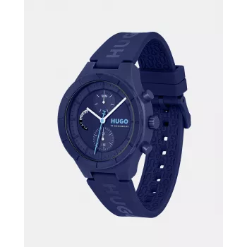 HUGO BOSS Velocity Vyriškas Chronografo Laikrodis 44mm Nerūdijantis Plienas Mėlynas Ciferblatas
