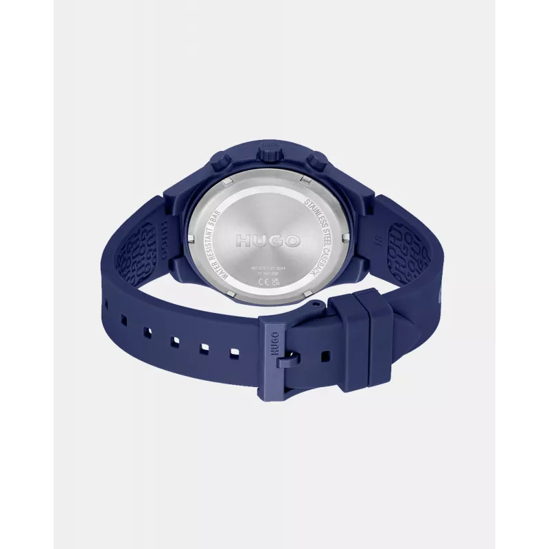 HUGO BOSS Velocity Vyriškas Chronografo Laikrodis 44mm Nerūdijantis Plienas Mėlynas Ciferblatas