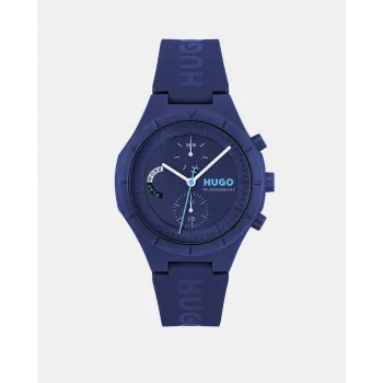 HUGO BOSS Velocity Vyriškas Chronografo Laikrodis 44mm Nerūdijantis Plienas Mėlynas Ciferblatas