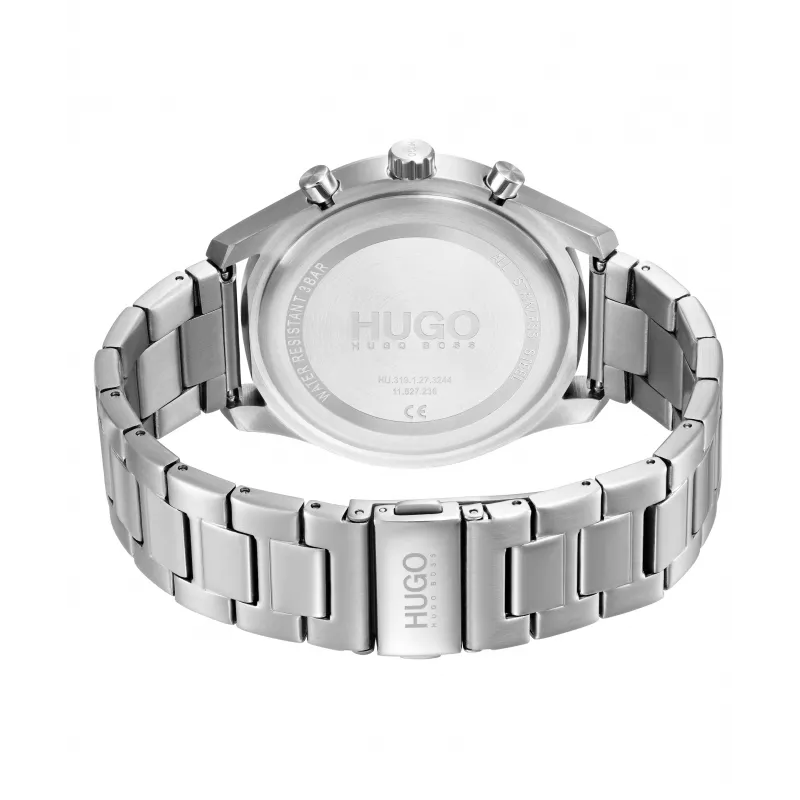 HUGO Vyriškas 1530163 Kvarcinis Analoginis Laikrodis 46mm Mėlynas Ciferblatas Rudo Odinio Dirželio