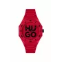 HUGO Men's Velocity Chronograph kvarcinis laikrodis 42 mm nerūdijančio plieno korpusas juodas silikoninis dirželis 1530328
