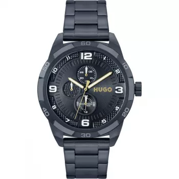 HUGO Vyrų Laikrodis 1530278 45mm Nerūdijančio Plieno Chronografas