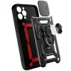 Hurtel Hybrid Armor Camshield Case for Huawei nova Y90 Armored Case with Camera Cover Black