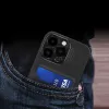 HURTEL iLike Apple iPhone 14 Odlinis Dėklas su Stovu ir Kortelių Laikikliu Juodas