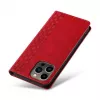 Hurtel Magnet Strap Case, skirtas iPhone 13 Pro Max – Dėklas su pinigine, nuimamu dirželiu ir pakabuku – Raudona