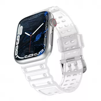 Hurtel Strap Triple Protection Apple Watch 42/44/45/49 mm apyrankė - permatoma