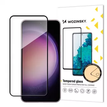 HURTEL Wozinsky Full Glue Tempered Glass, skirtas Samsung Galaxy S24+, su juodu rėmeliu