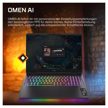 HyperX OMEN 16-ak1091ng žaidimų nešiojamas kompiuteris, 16.1 inch QHD 240Hz, AMD Ryzen AI 9 390HX, 32GB DDR5, 1TB SSD, RTX 5080, Windows 11 Home