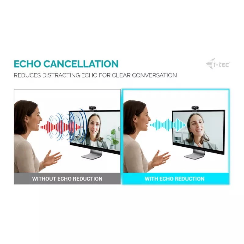 I-TEC Solomon 200 Full HD 1080p verslo internetinė kamera su dvigubais mikrofonais ir privatumo užraktu
