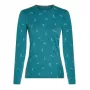 Icebreaker Merino 200 Oasis LS Crew Women's Ski Day Topaz/Hydro
