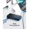 ICY BOX Heart Dock 2255 11-in-1 dokų stotelė, DisplayLink DL-6950, 2x HDMI/DP 4K@60Hz, 96W Power Delivery, Gigabit LAN, USB-C/A 10Gbps