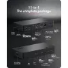 ICY BOX Heart Dock 2255 11-in-1 dokų stotelė, DisplayLink DL-6950, 2x HDMI/DP 4K@60Hz, 96W Power Delivery, Gigabit LAN, USB-C/A 10Gbps