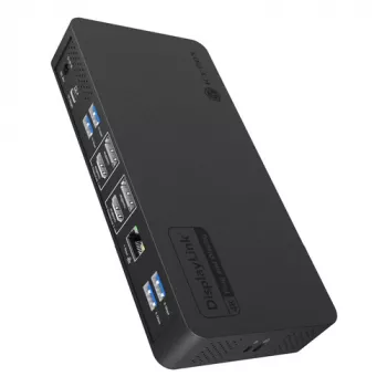ICY BOX Heart Dock 2255 11-in-1 dokų stotelė, DisplayLink DL-6950, 2x HDMI/DP 4K@60Hz, 96W Power Delivery, Gigabit LAN, USB-C/A 10Gbps