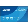IIYAMA LH7566UHSB-B1AG 75 colių 4K UHD skaitmeninių iškabų ekranas su Android 11, 24/7 darbui