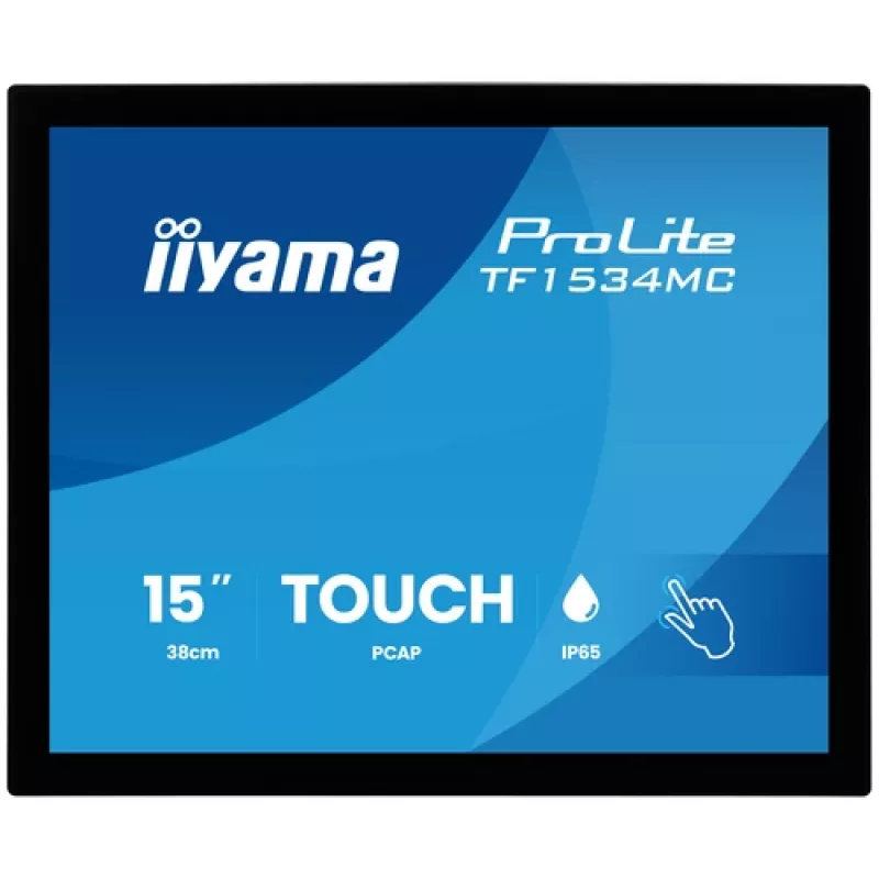 IIYAMA ProLite TF1534MC-B8X 15 inch XGA TN LED jutiklinis monitorius (HDMI, DP, VGA, USB, IP54)