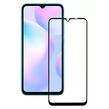 iLike 2.5D Full Glue Tempered Glass Screen Protector for Xiaomi Redmi 9 (Black Frame)