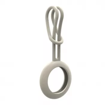 iLike AirTag Silicone Keychain Loop Case White