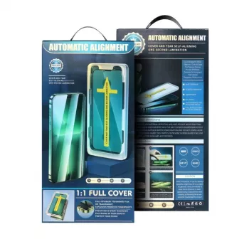 iLike Apple 5D Full Glue Tempered Glass iPhone 13 / 13 Pro / 14 Juodas + Aplikatorius