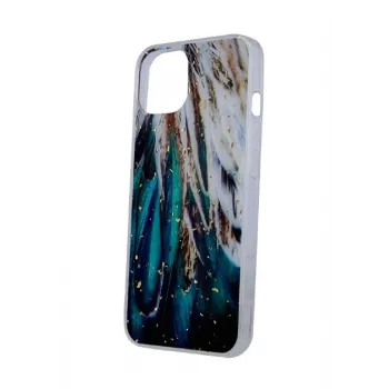 iLike Apple Gold Glam dėklas, skirtas iPhone 14 Pro 6,1 colio su plunksnomis