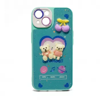 iLike Apple iPhone 14 Epoxy Cartoon Cover Blue