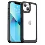 iLike Apple iPhone 14 Hard Cover with Gel Frame Transparent Black