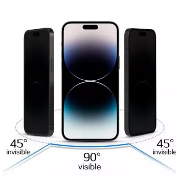 iLike Apple iPhone 16 grūdintas privatumo stiklas juodas