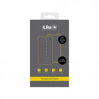 iLike Apple iPhone 6/6S 2.5D Silk Print Full Cover Glass Screen Protector - Black