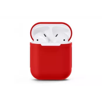 iLike Apple AirPods silikoninis apsauginis dėklas raudonas