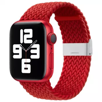 iLike Apple Watch 38/40/41mm Braided Fabric Strap Red